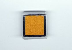 LSB845-Almofada para carimbos 3x3 cm -Ouro - Carimbeira*